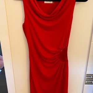 Calvin Klein Red Sequin Gown